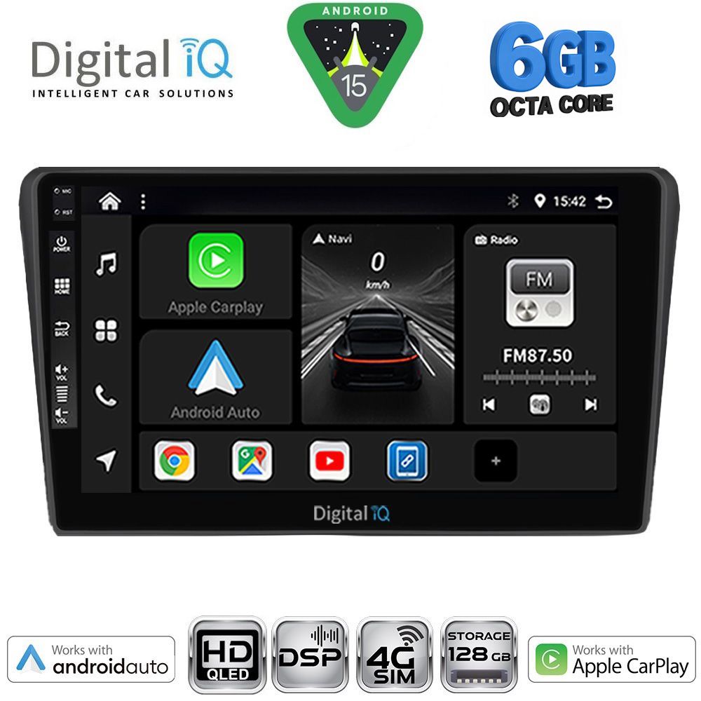 Βλησαρούλης Car Center - DIGITAL IQ BXF 17704BL_CPAA (9inc) MULTIMEDIA TABLET for TOYOTA AVENSIS (T25) mod. 2003-2009 (BLACK)