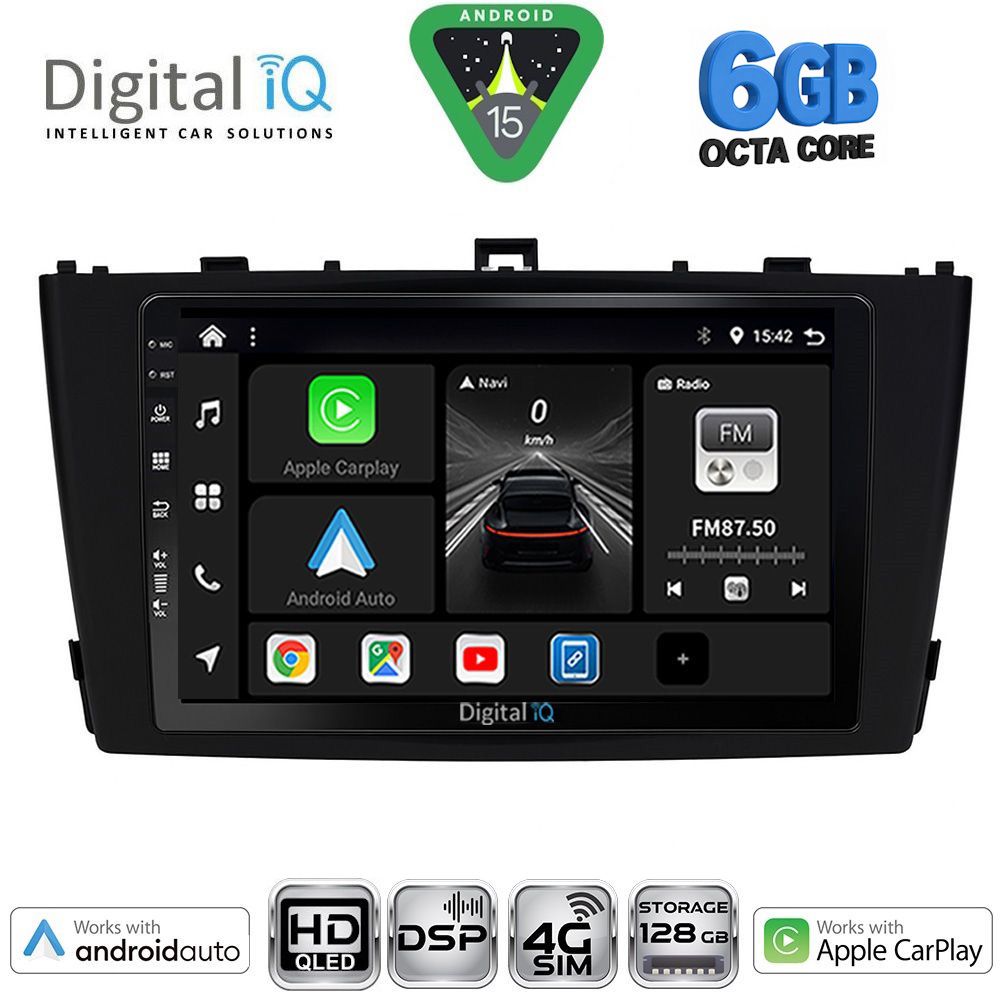 Βλησαρούλης Car Center - DIGITAL IQ BXF 17705BL_CPAA (9inc) MULTIMEDIA TABLET for TOYOTA AVENSIS (T27) mod. 2009-2015 (BLACK)