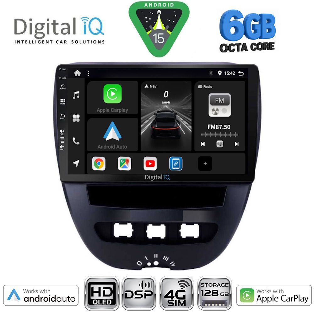 Βλησαρούλης Car Center - DIGITAL IQ BXF 17707_CPAA (10inc) MULTIMEDIA TABLET for CITROEN C1-PEUGEOT 107-TOYOTA AYGO mod. 2005-2014
