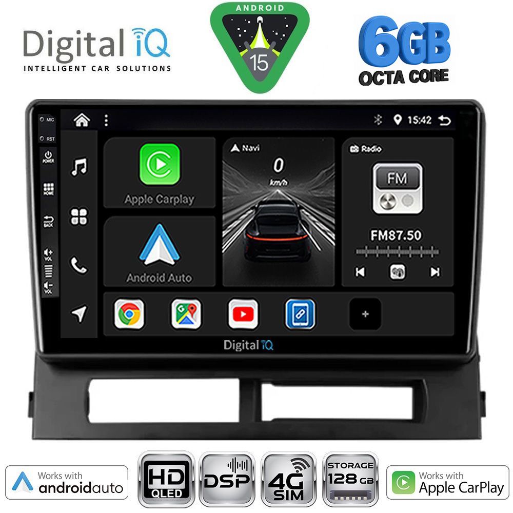Βλησαρούλης Car Center - DIGITAL IQ BXF 17728DASH_CPAA (9inc) MULTIMEDIA TABLET for TOYOTA PRIUS mod. 2003-2009 (Supports Original Clima-HYBRID)