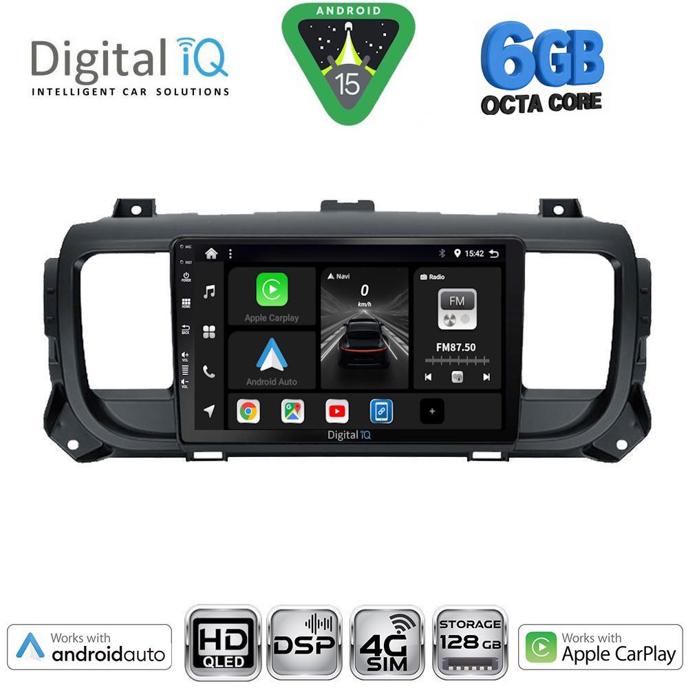 Βλησαρούλης Car Center - DIGITAL IQ BXF 17729_CPAA (9inc) MULTIMEDIA TABLET for CITROEN JUMPY-SPACETOURER – PEUGEOT EXPERT-TRAVELLER – TOYOTA PROACE mod. 2016-2026