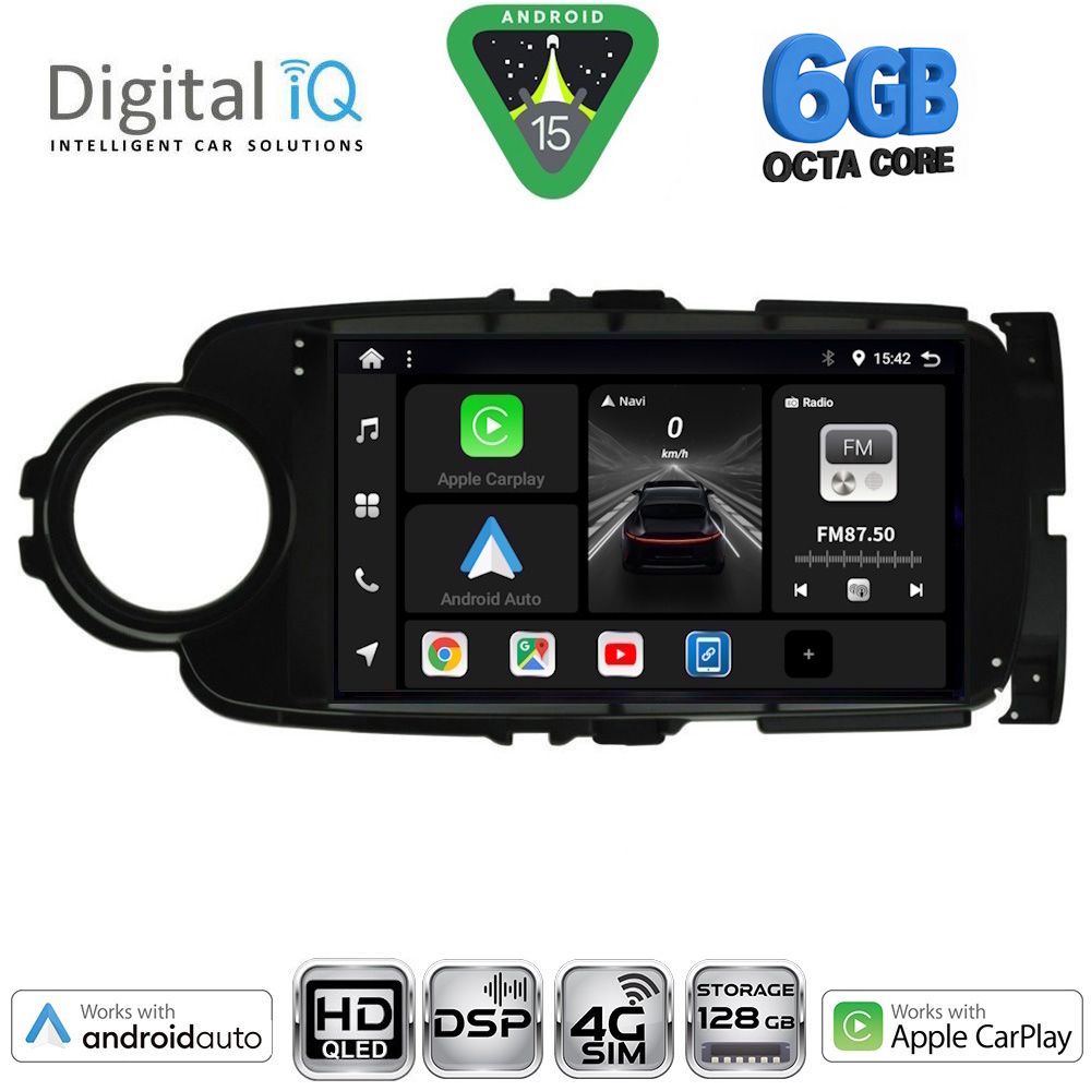 Βλησαρούλης Car Center - DIGITAL IQ BXF 17737BL_CPAA (9inc) MULTIMEDIA TABLET for TOYOTA YARIS mod. 2011-2015 (BLACK)