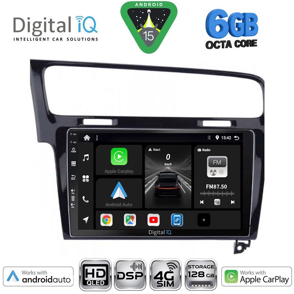 Βλησαρούλης Car Center - DIGITAL IQ BXF 17747BL_CPAA (10inc) MULTIMEDIA TABLET for VW GOLF 7 mod. 2013-2020