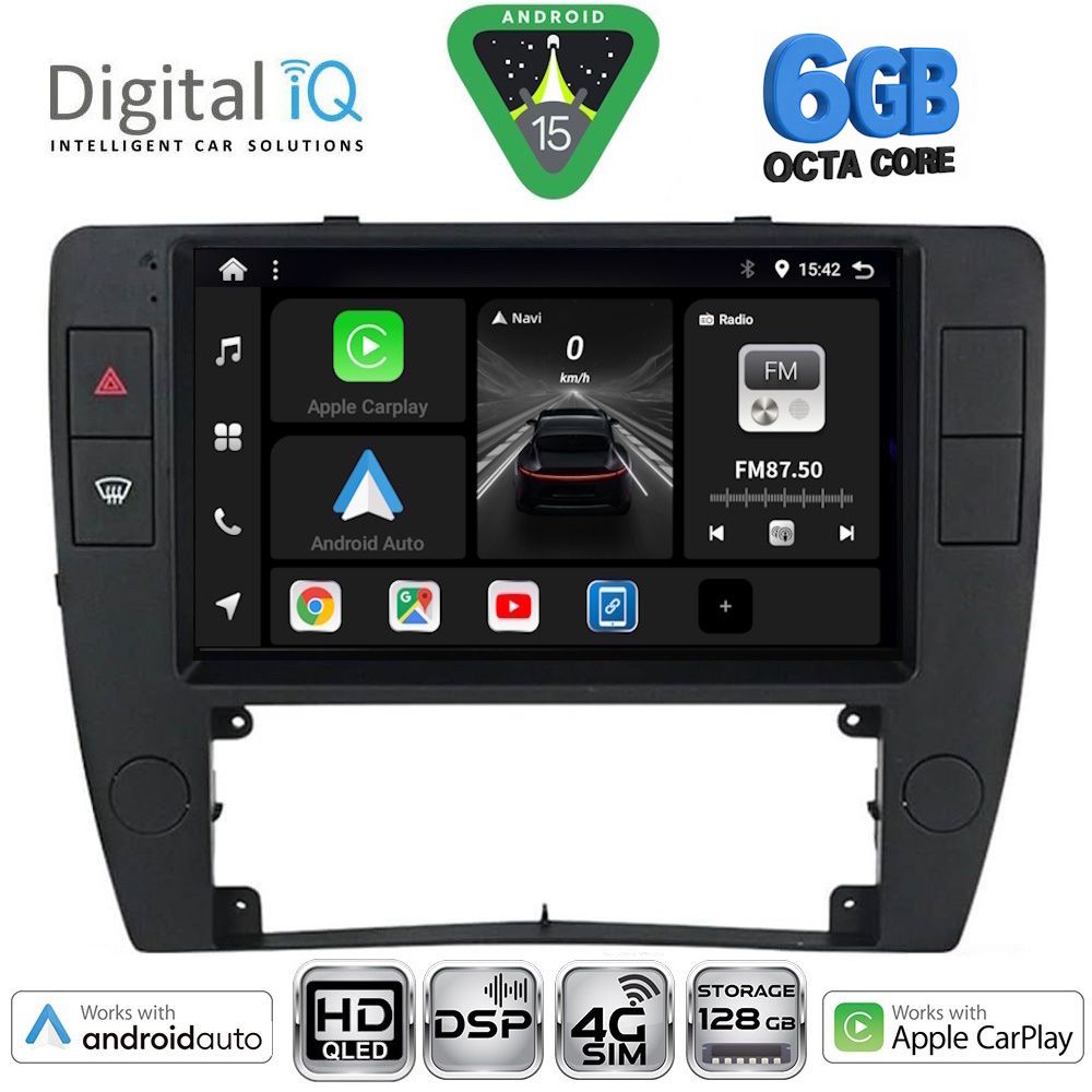 Βλησαρούλης Car Center - DIGITAL IQ BXF 17749_CPAA (9inc) MULTIMEDIA TABLET for VW PASSAT mod. 2000-2005