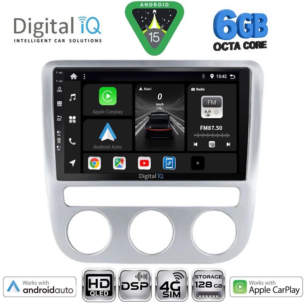 Βλησαρούλης Car Center - DIGITAL IQ BXF 17752_CPAA CLIMA (9inc) MULTIMEDIA TABLET for VW EOS mod. 2006-2016 - SCIROCCO mod. 2008-2010