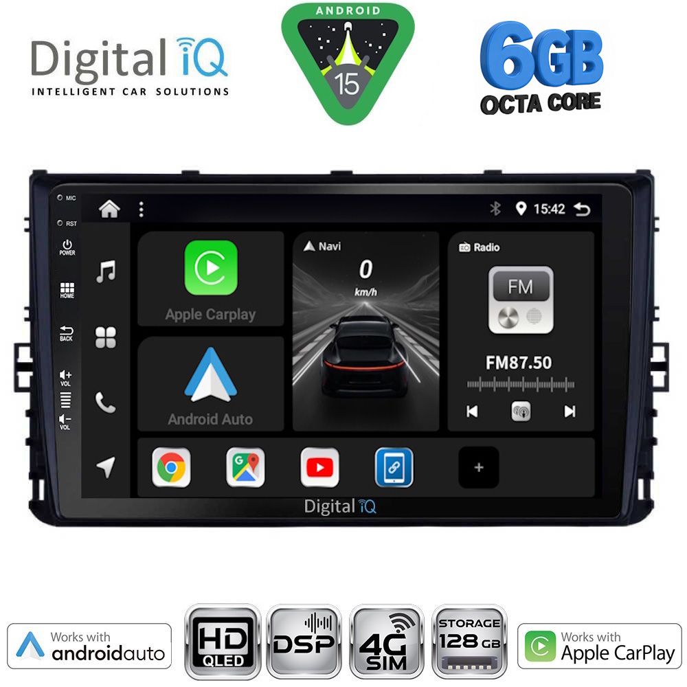Βλησαρούλης Car Center - DIGITAL IQ BXF 17758_CPAA (9inc) MULTIMEDIA TABLET for VW POLO – TROC – TCROSS mod. 2017-2026