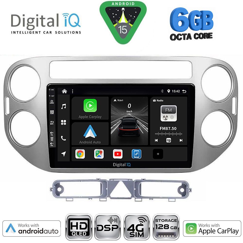 Βλησαρούλης Car Center - DIGITAL IQ BXF 17759GR_CPAA (9inc) MULTIMEDIA TABLET for VW TIGUAN mod. 2004-2011 (GREY)