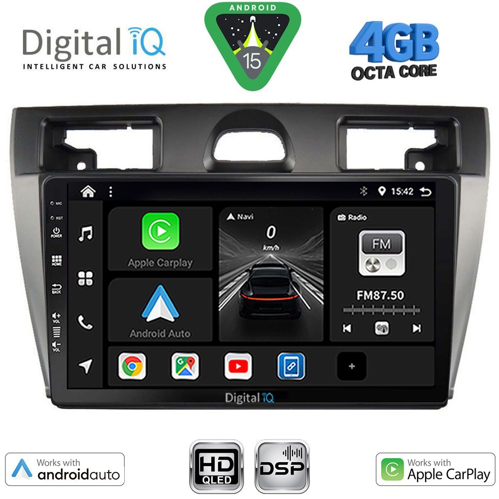 Βλησαρούλης Car Center - DIGITAL IQ BXF 16153SL_CPAA (9inc) MULTIMEDIA TABLET for FORD FIESTA mod. 2005-2008 (SILVER)