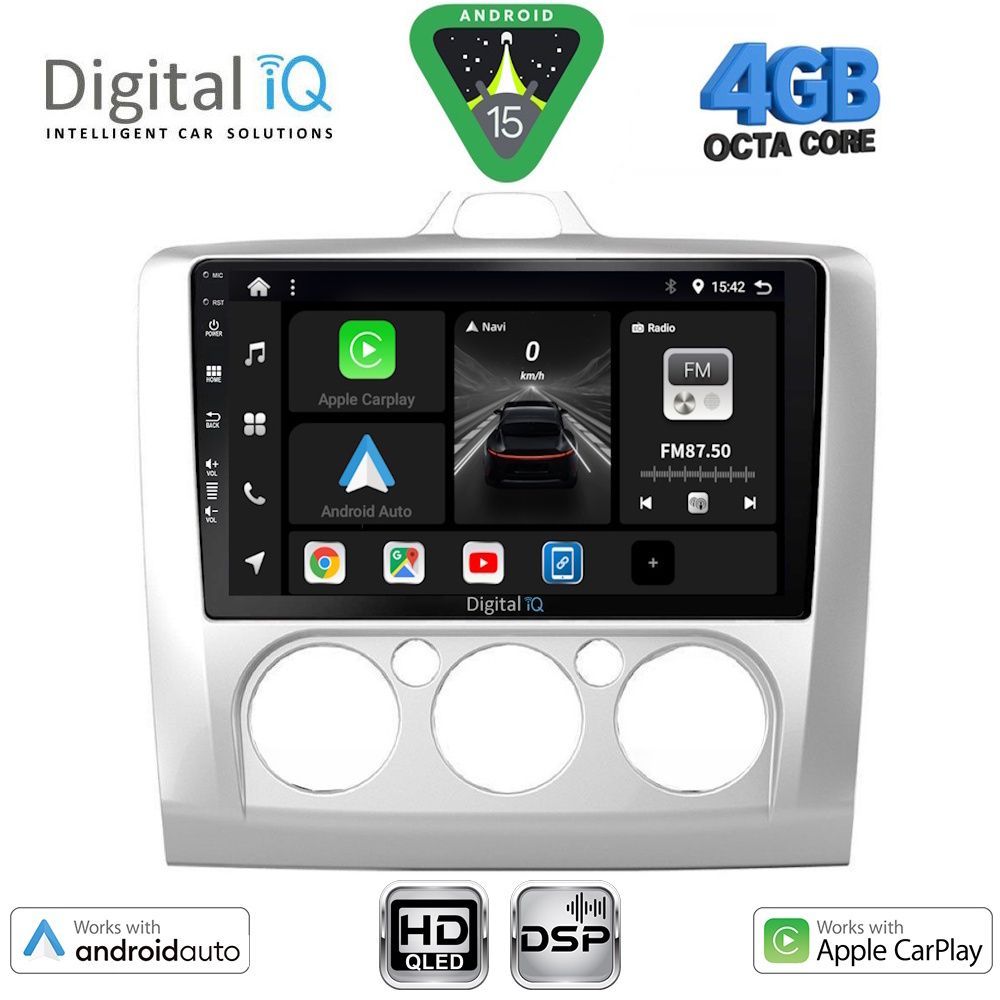 Βλησαρούλης Car Center - DIGITAL IQ BXF 16156SL_CPAA A/C (9inc) MULTIMEDIA TABLET for FORD FOCUS mod. 2005-2012 (SILVER)