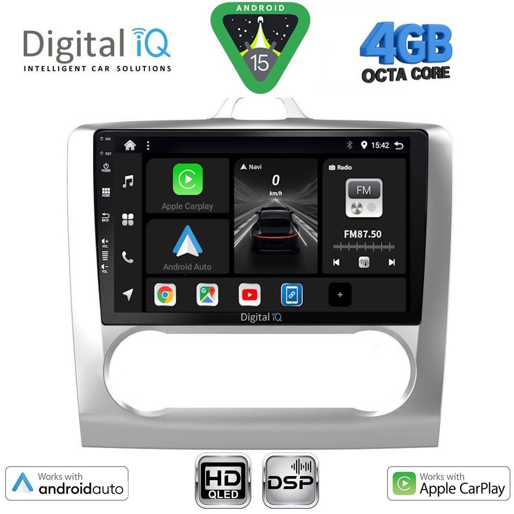 Βλησαρούλης Car Center - DIGITAL IQ BXF 16156SL_CPAA CLIMA (9inc) MULTIMEDIA TABLET for FORD FOCUS mod. 2005-2012 (SILVER)