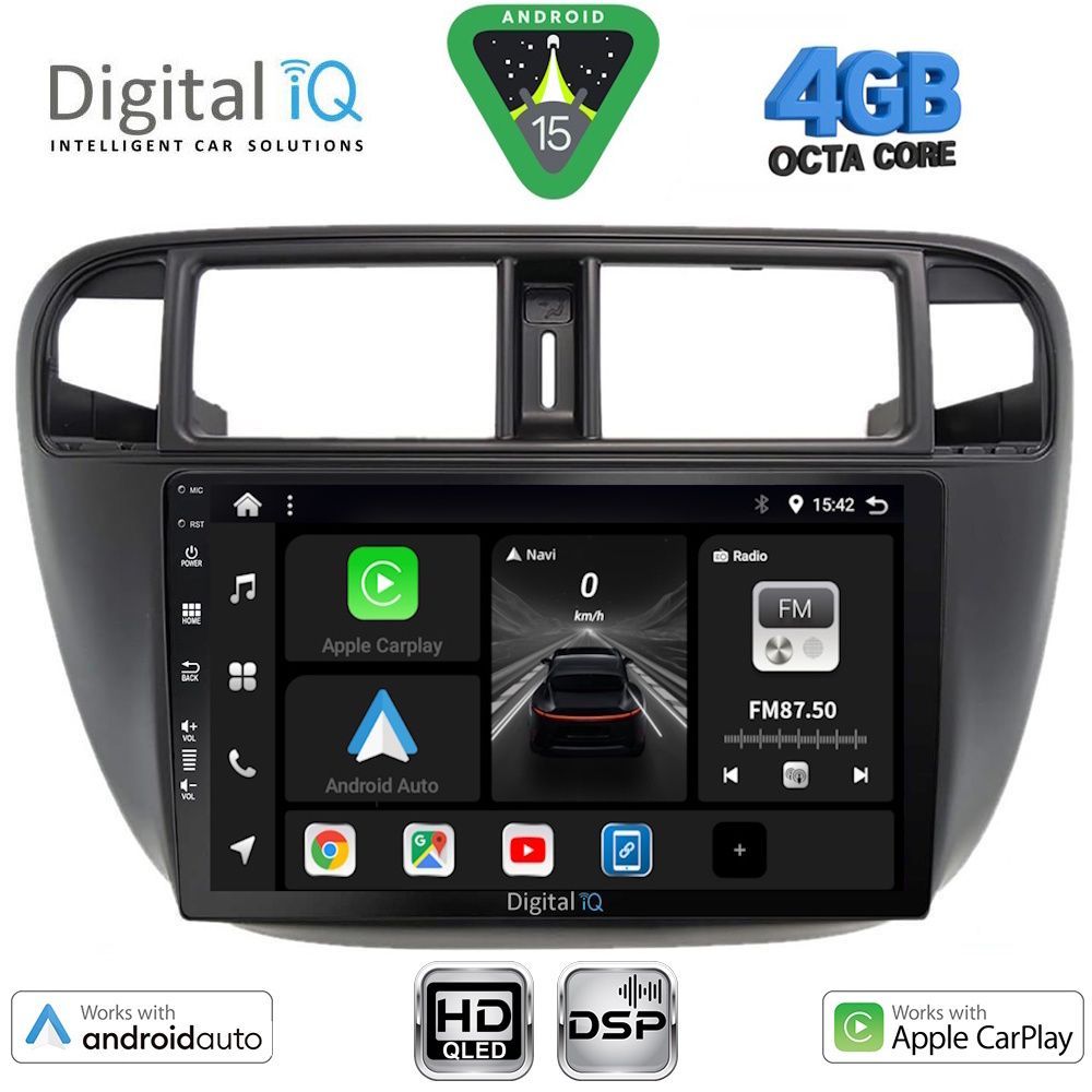 Βλησαρούλης Car Center - DIGITAL IQ BXF 16186_CPAA A/C (9inc) MULTIMEDIA TABLET for HONDA CIVIC mod. 1995-2001