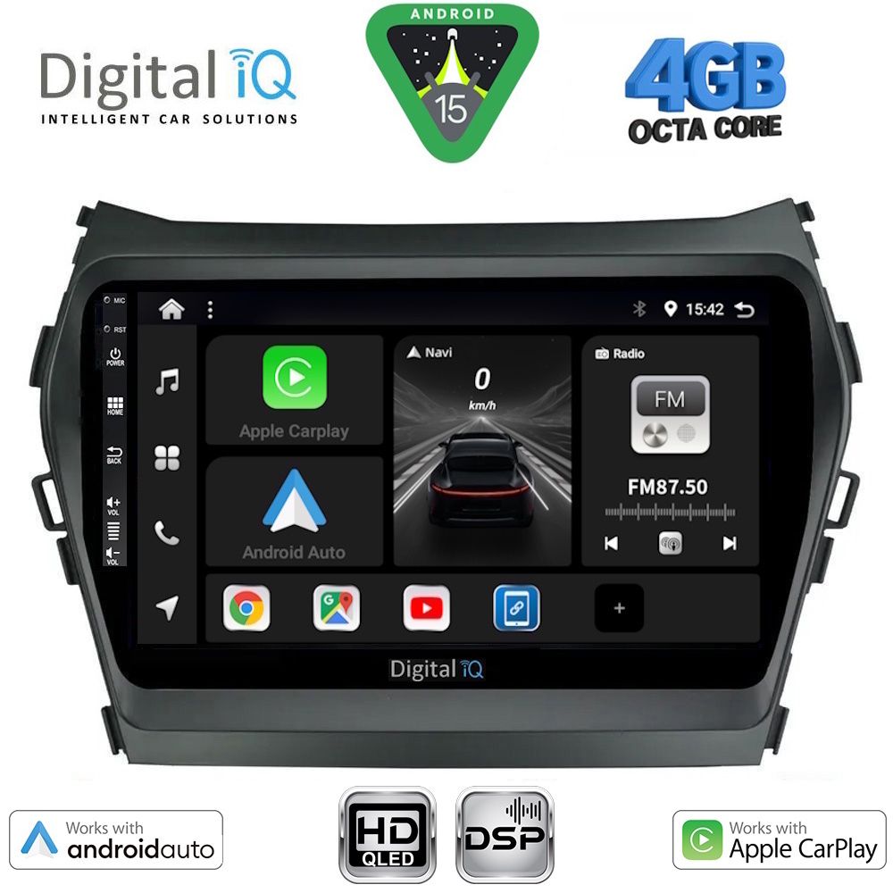 Βλησαρούλης Car Center - DIGITAL IQ BXF 16238_CPAA (9inc) MULTIMEDIA TABLET for HYUNDAI IX45 - SANTA FE mod. 2013-2017