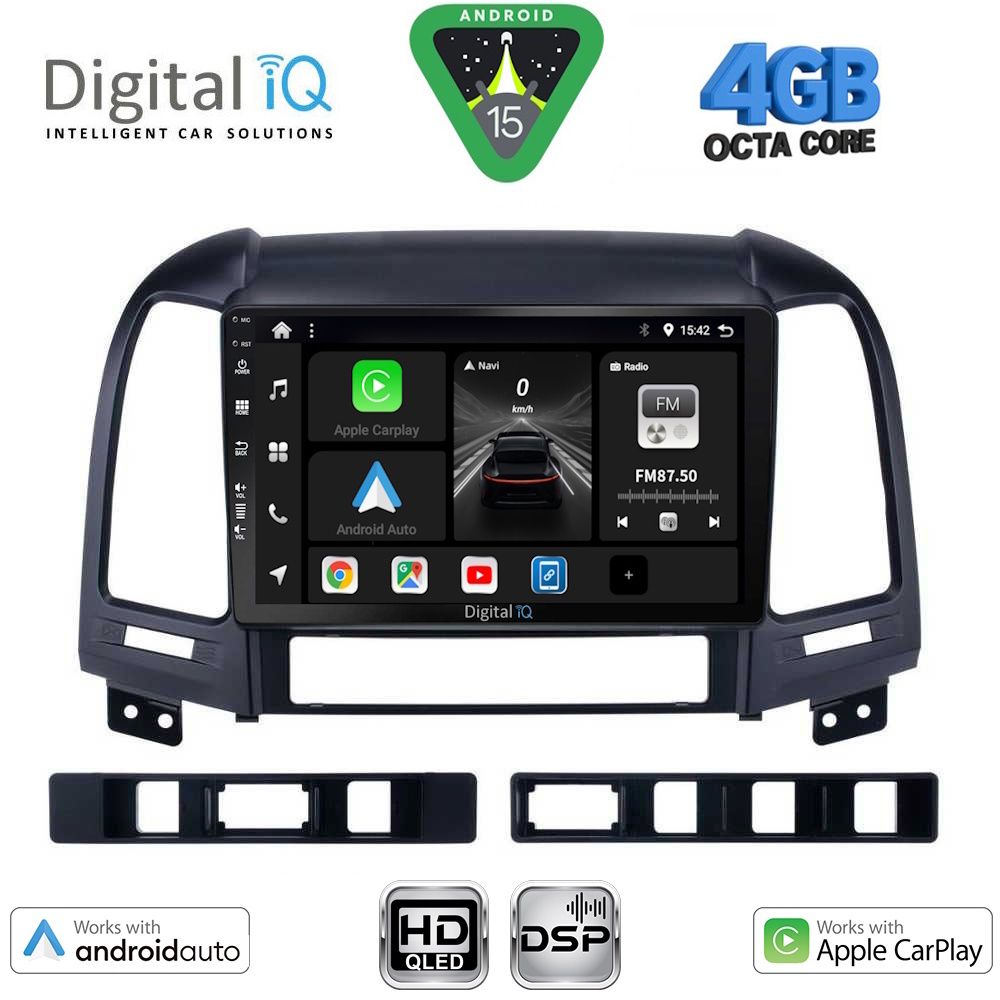 Βλησαρούλης Car Center - DIGITAL IQ BXF 16239_CPAA (9inc) MULTIMEDIA TABLET for HYUNDAI SANTA FE  mod. 2005-2013