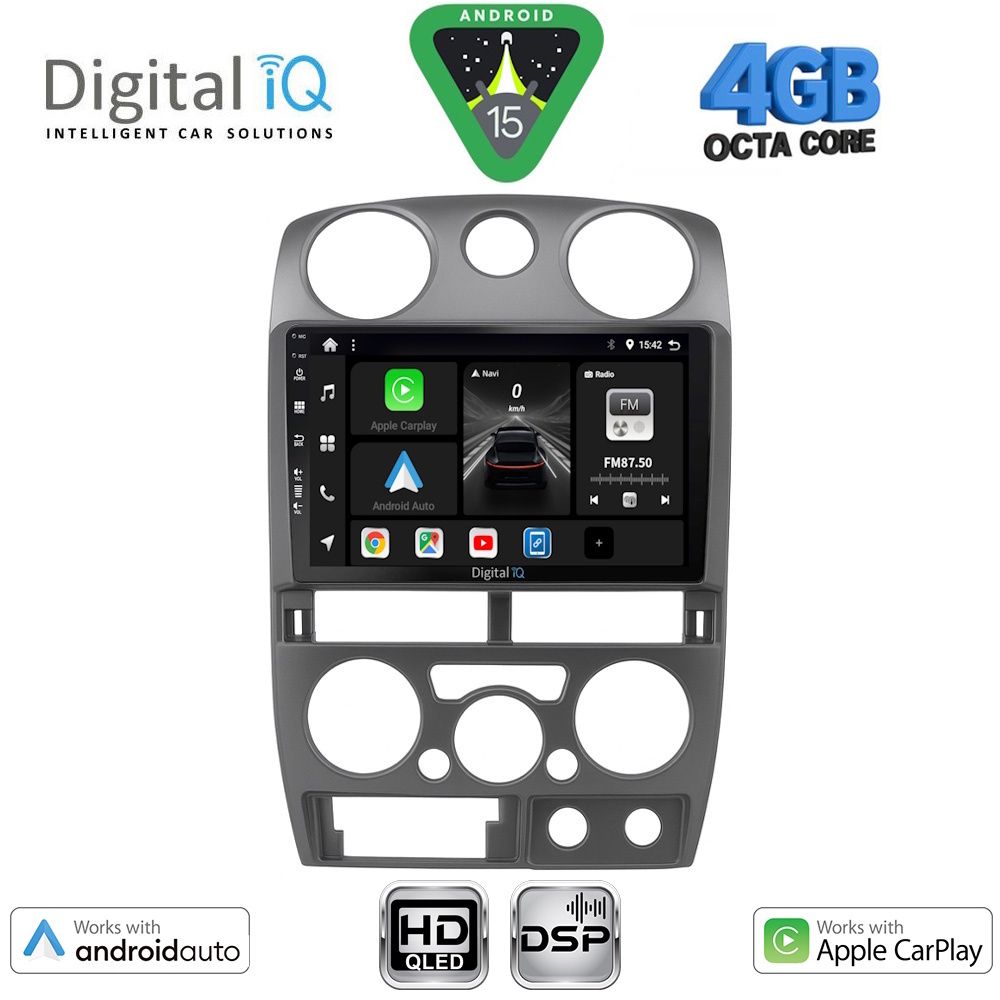 Βλησαρούλης Car Center - DIGITAL IQ BXF 16254GR_CPAA (9inc) MULTIMEDIA TABLET for ISUZU D-MAX mod. 2008-2012 (GREY)