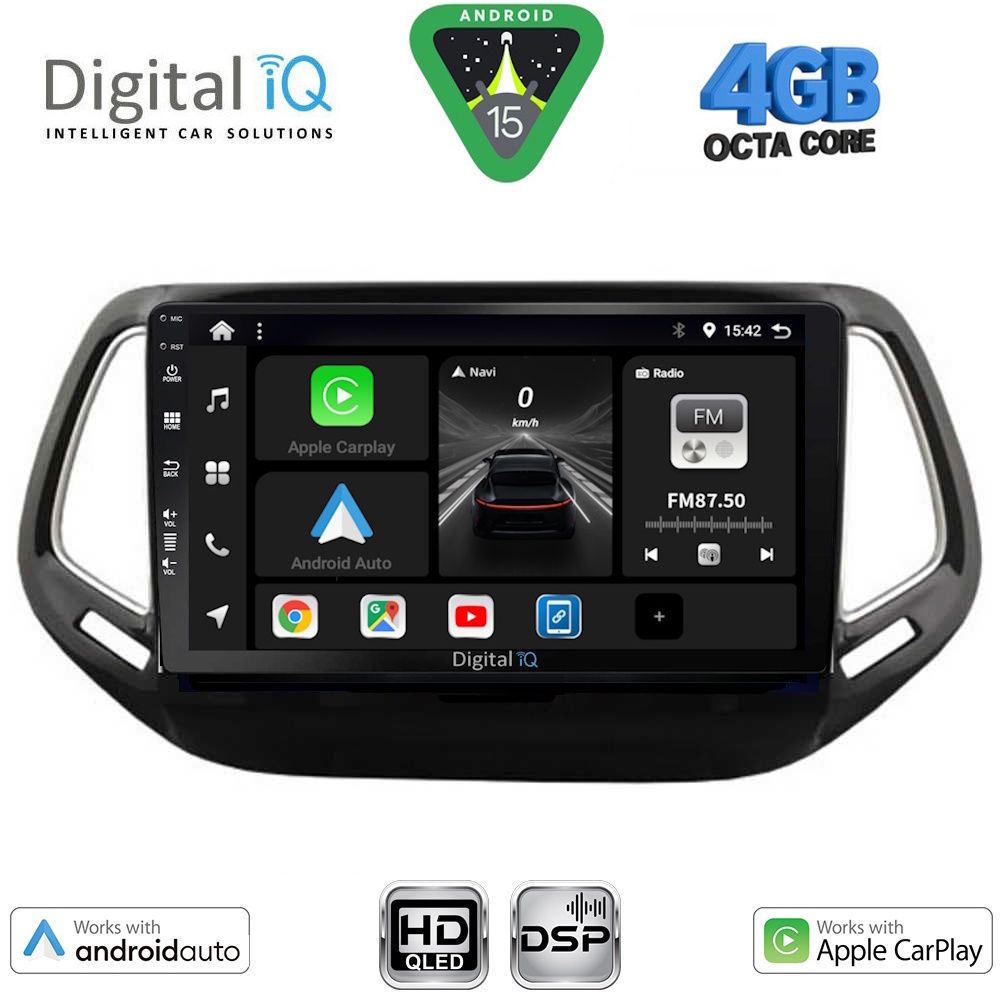 Βλησαρούλης Car Center - DIGITAL IQ BXF 16278_CPAA (10inc) MULTIMEDIA TABLET for JEEP COMPASS mod. 2016-2021