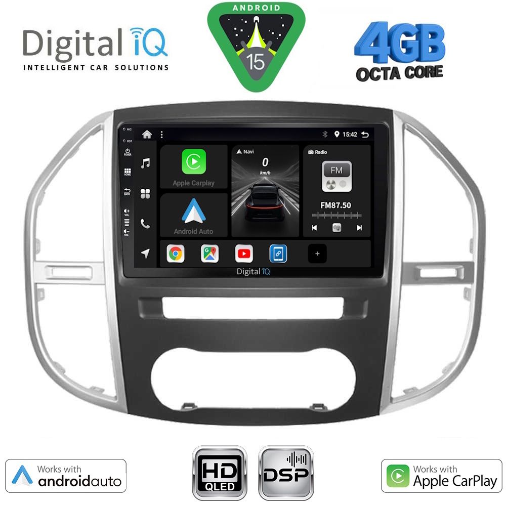 Βλησαρούλης Car Center - DIGITAL IQ BXF 16429_CPAA (10inc) MULTIMEDIA TABLET for MERCEDES VITO – VIANO (W447) mod. 2015-2024