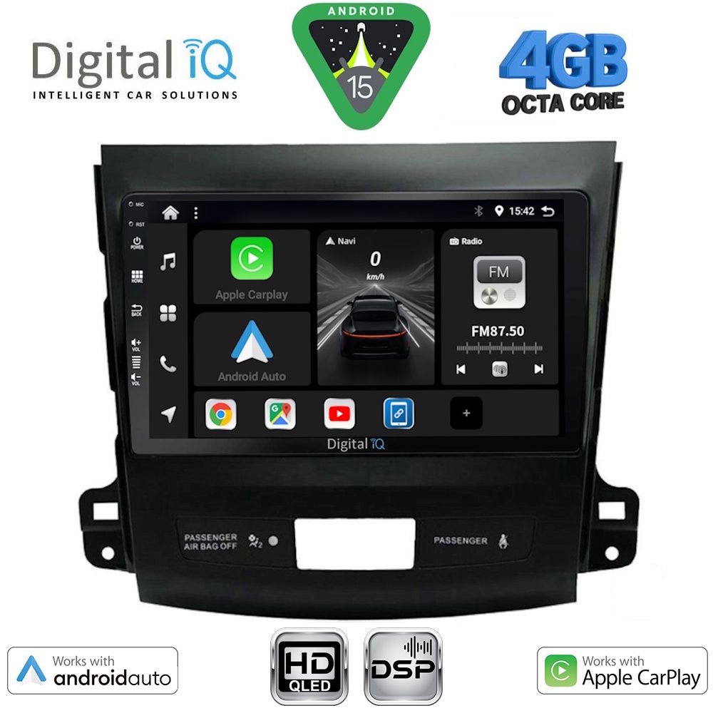 Βλησαρούλης Car Center - DIGITAL IQ BXF 16442_CPAA (9inc) MULTIMEDIA TABLET for CITROEN C-CROSSER | MITSUBISHI OUTLANDER | PEUGEOT 4007 mod. 2006-2012