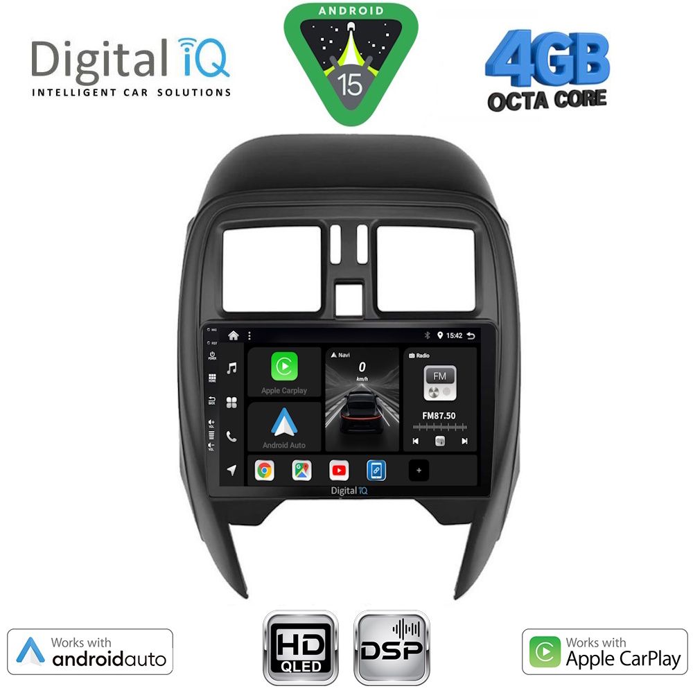 Βλησαρούλης Car Center - DIGITAL IQ BXF 16451_CPAA (SQUARE) (9inc) MULTIMEDIA TABLET for NISSAN MICRA mod. 2014-2017