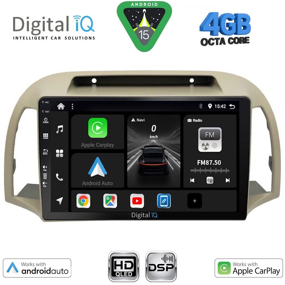 Βλησαρούλης Car Center - DIGITAL IQ BXF 16457BG_CPAA (9inc) MULTIMEDIA TABLET for NISSAN MICRA K12 mod. 2002-2010 (BEIGE)