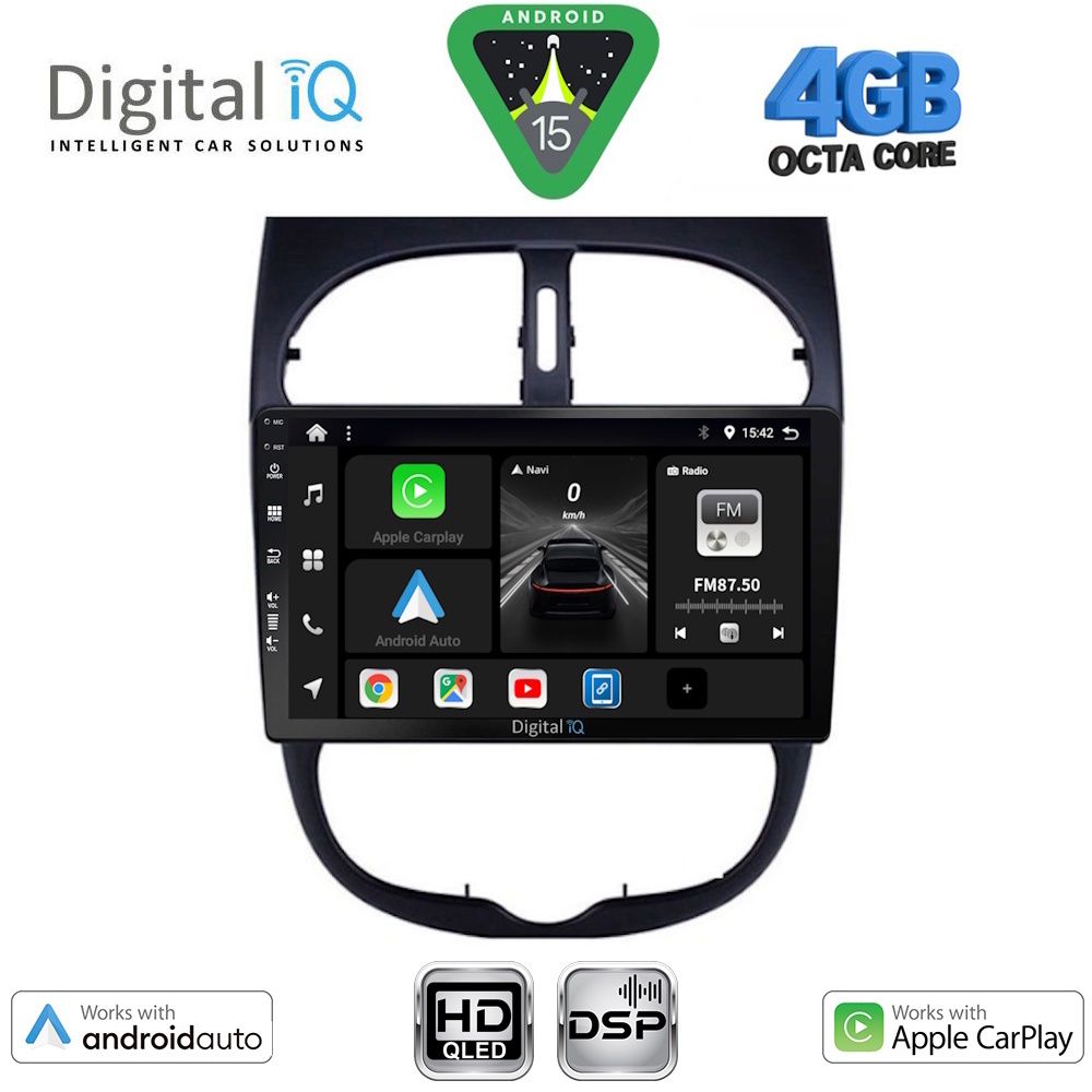 Βλησαρούλης Car Center - DIGITAL IQ BXF 16506_CPAA (9inc) MULTIMEDIA TABLET for PEUGEOT 206 mod. 1998-2006