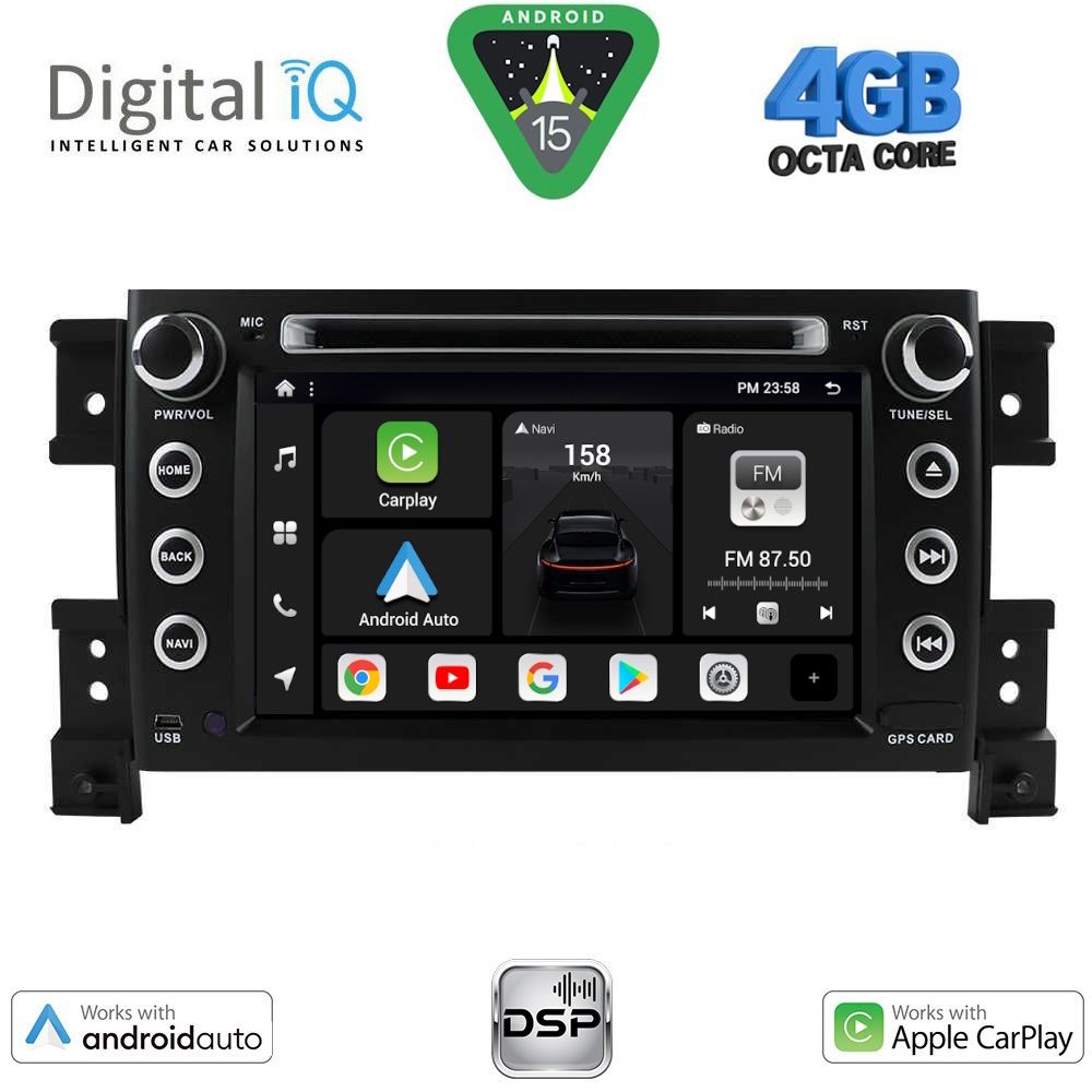 Βλησαρούλης Car Center - DIGITAL IQ BXF 653_CPAA (7" DVD) MULTIMEDIA SYSTEM for SUZUKI GRAND VITARA mod. 2005-2015