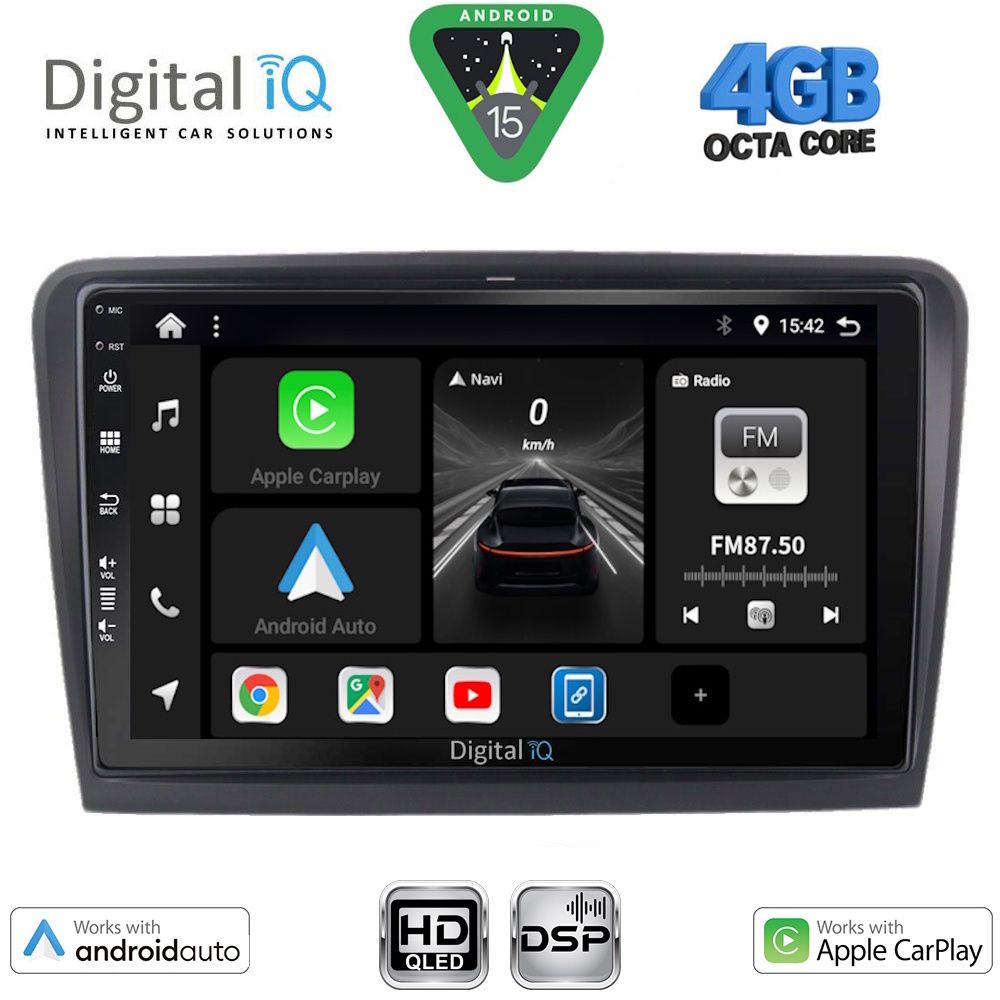 Βλησαρούλης Car Center - DIGITAL IQ BXF 16604B_CPAA (10inc) MULTIMEDIA TABLET for SKODA SUPERB mod. 2008-2015