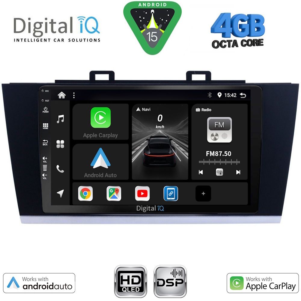 Βλησαρούλης Car Center - DIGITAL IQ BXF 16668_CPAA (9inc) MULTIMEDIA TABLET for SUBARU LEGACY - OUTBACK mod. 2014-2019