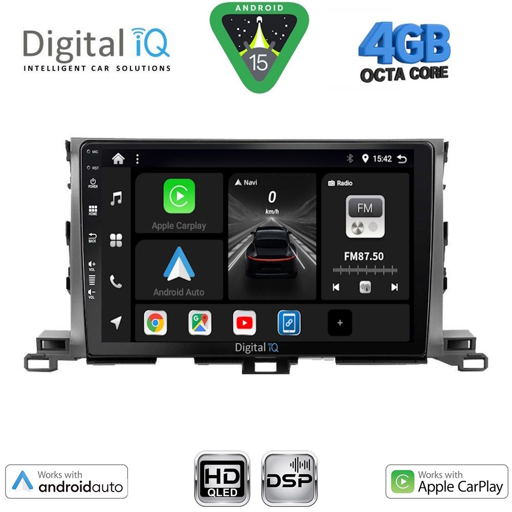 Βλησαρούλης Car Center - DIGITAL IQ BXF 16700_CPAA (10inc) MULTIMEDIA TABLET for TOYOTA HIGHLANDER mod. 2014-2019