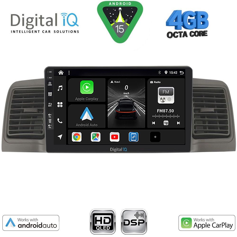 Βλησαρούλης Car Center - DIGITAL IQ BXF 16712GR_CPAA (9inc) MULTIMEDIA TABLET for TOYOTA COROLLA mod. 2001-2006 (GREY)