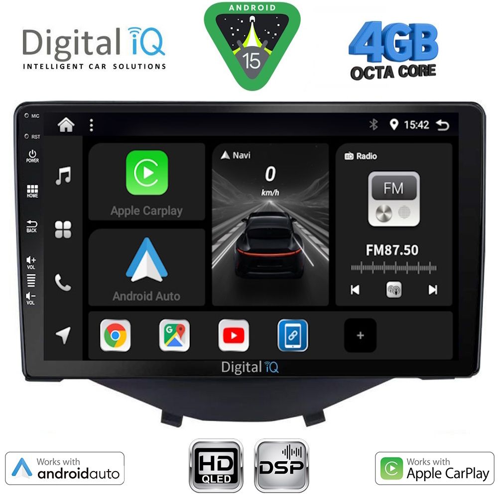 Βλησαρούλης Car Center - DIGITAL IQ BXF 16715_CPAA CLIMA-A/C (9inc) MULTIMEDIA TABLET for CITROEN C1-PEUGEOT 108-TOYOTA AYGO mod. 2014-2022