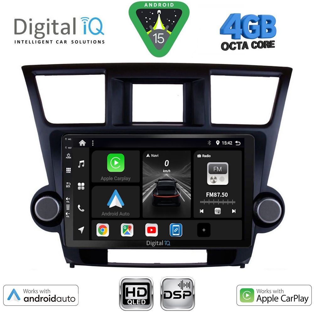 Βλησαρούλης Car Center - DIGITAL IQ BXF 16719_CPAA (10inc) MULTIMEDIA TABLET for TOYOTA HIGHLANDER mod. 2008-2015