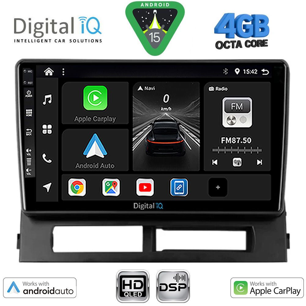 Βλησαρούλης Car Center - DIGITAL IQ BXF 16728DASH_CPAA (9inc) MULTIMEDIA TABLET for TOYOTA PRIUS mod. 2003-2009 (Supports Original Clima-HYBRID)