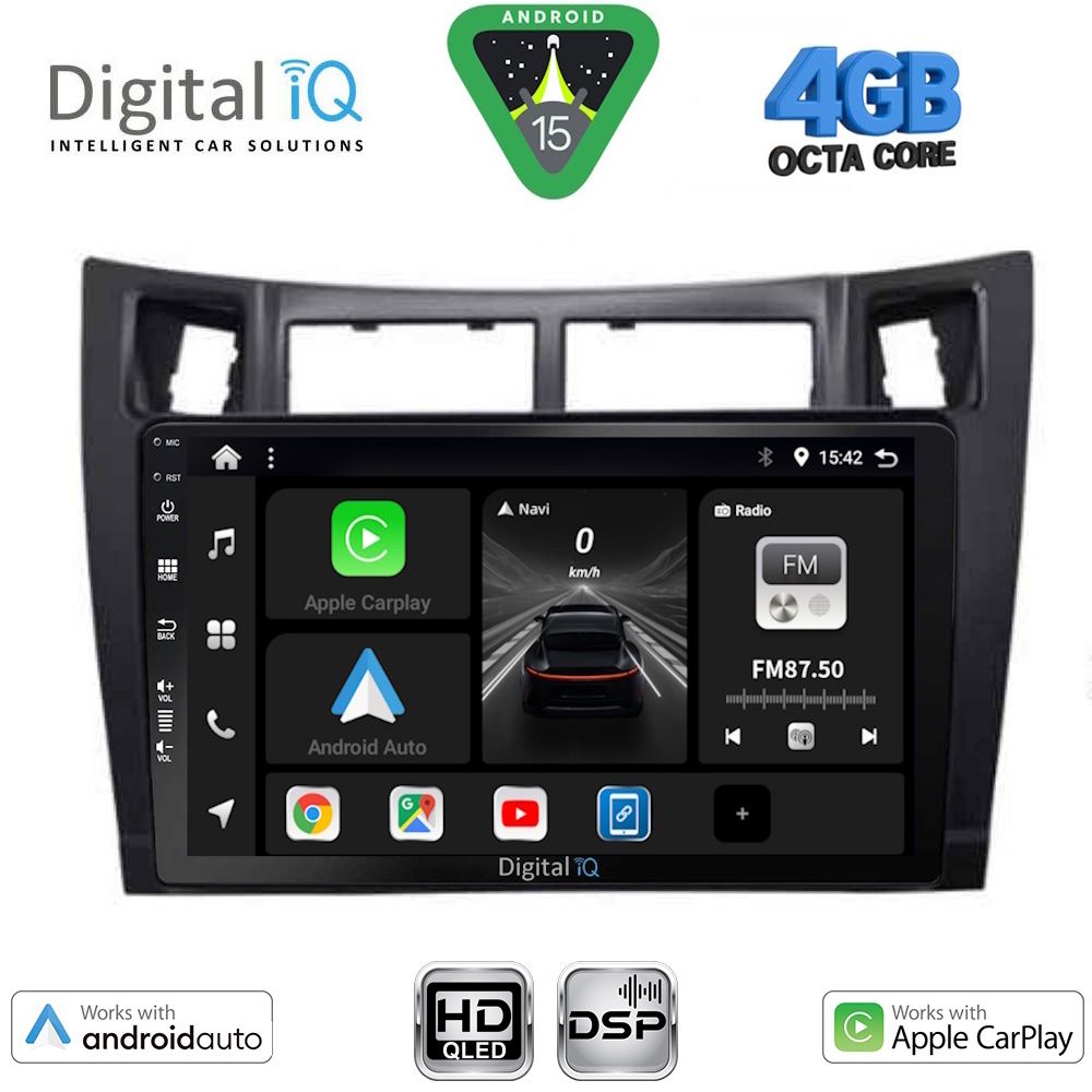 Βλησαρούλης Car Center - DIGITAL IQ BXF 16736BL_CPAA (9inc) MULTIMEDIA TABLET for TOYOTA YARIS mod. 2006-2011 (BLACK)