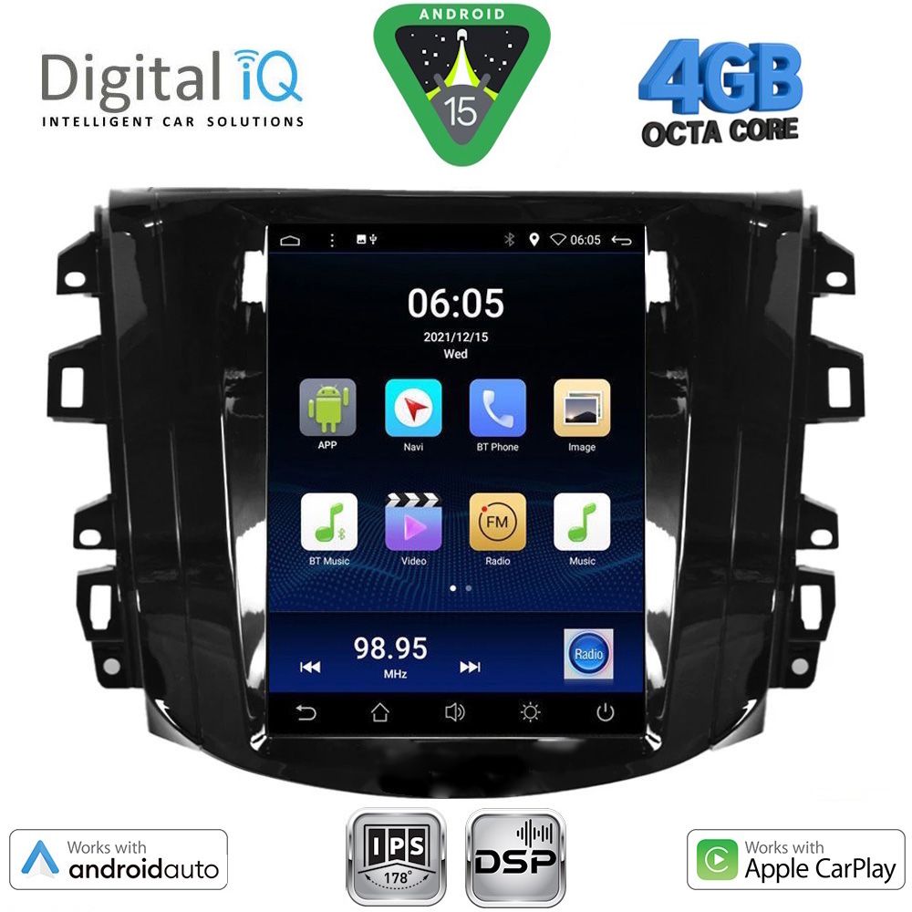 Βλησαρούλης Car Center - DIGITAL IQ BXF 6856_CPAA TESLA STYLE for NISSAN NAVARA mod. 2016-2025