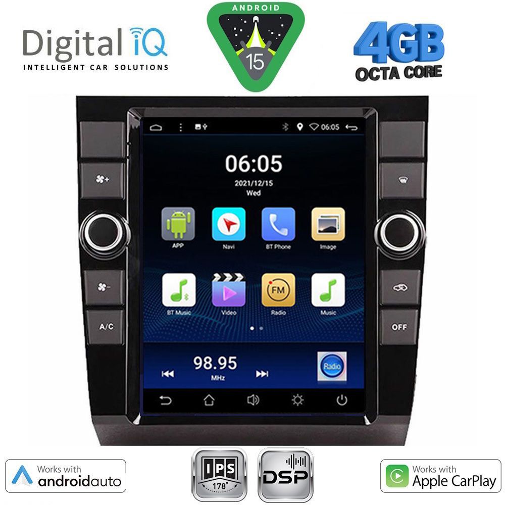 Βλησαρούλης Car Center - DIGITAL IQ BXF 6904_CPAA TESLA STYLE for AUDI A4 mod. 2002-2008