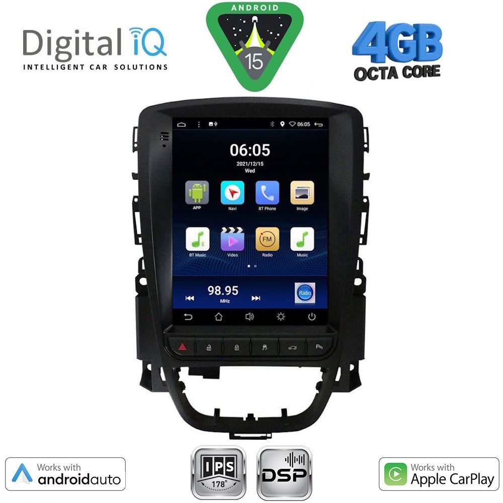 Βλησαρούλης Car Center - DIGITAL IQ BXF 6972_CPAA TESLA STYLE for OPEL ASTRA J mod. 2011-2016