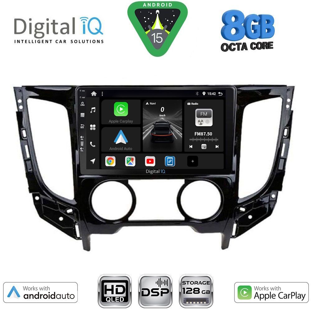 Βλησαρούλης Car Center - DIGITAL IQ BXF 7437_CPAA A/C (9inc) MULTIMEDIA TABLET for MITSUBISHI L200 mod. 2015-2019 with A/C