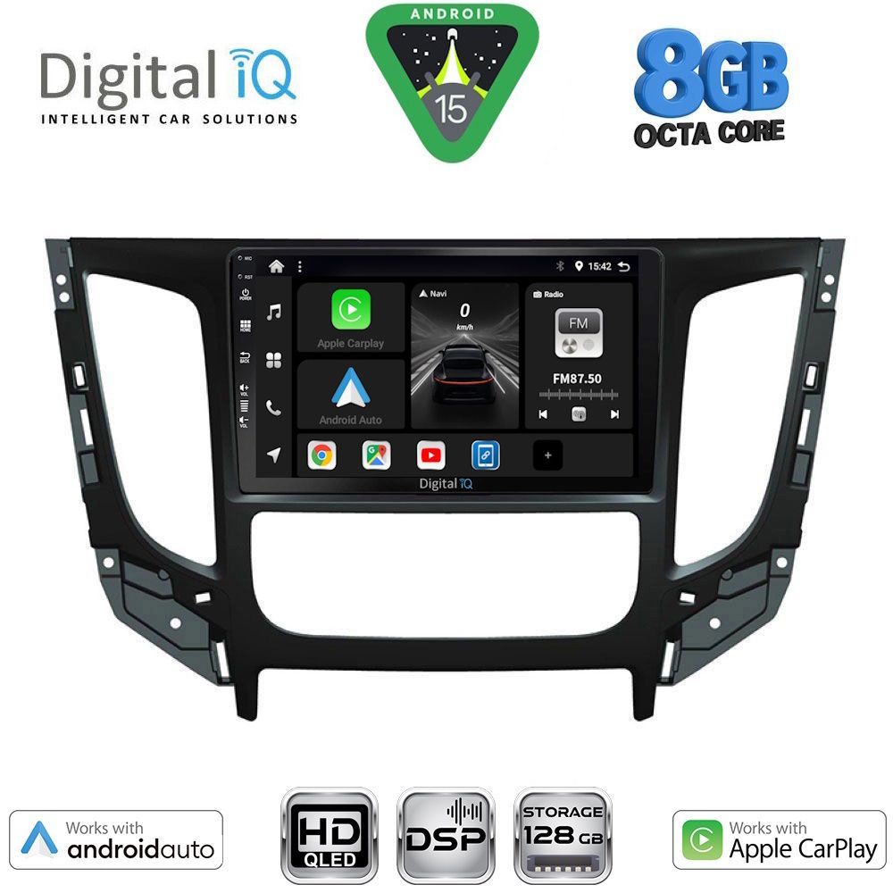 Βλησαρούλης Car Center - DIGITAL IQ BXF 7437_CPAA CLIMA (9inc) MULTIMEDIA TABLET for MITSUBISHI L200 mod. 2015-2019 with CLIMA