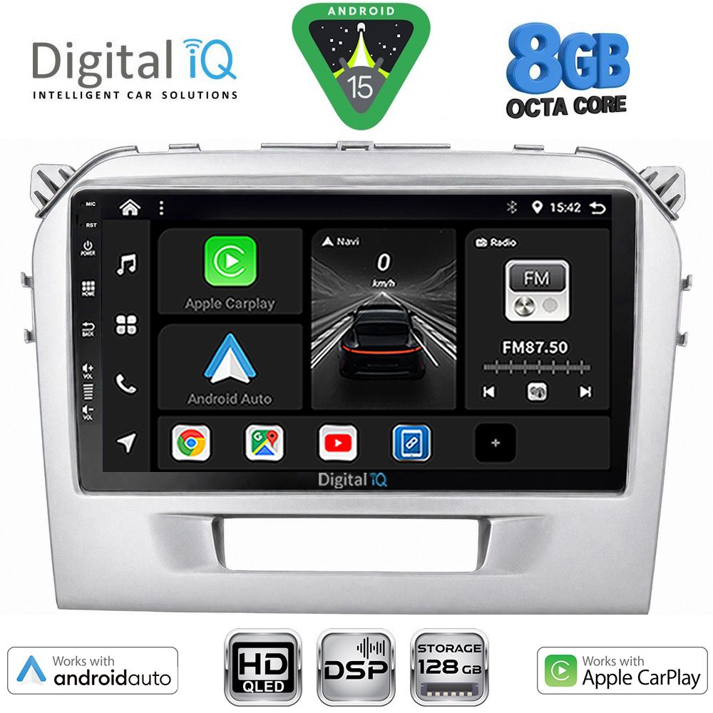 Βλησαρούλης Car Center - DIGITAL IQ BXF 7697SL_CPAA (9inc) MULTIMEDIA TABLET for SUZUKI VITARA mod. 2016-2025 (SILVER)