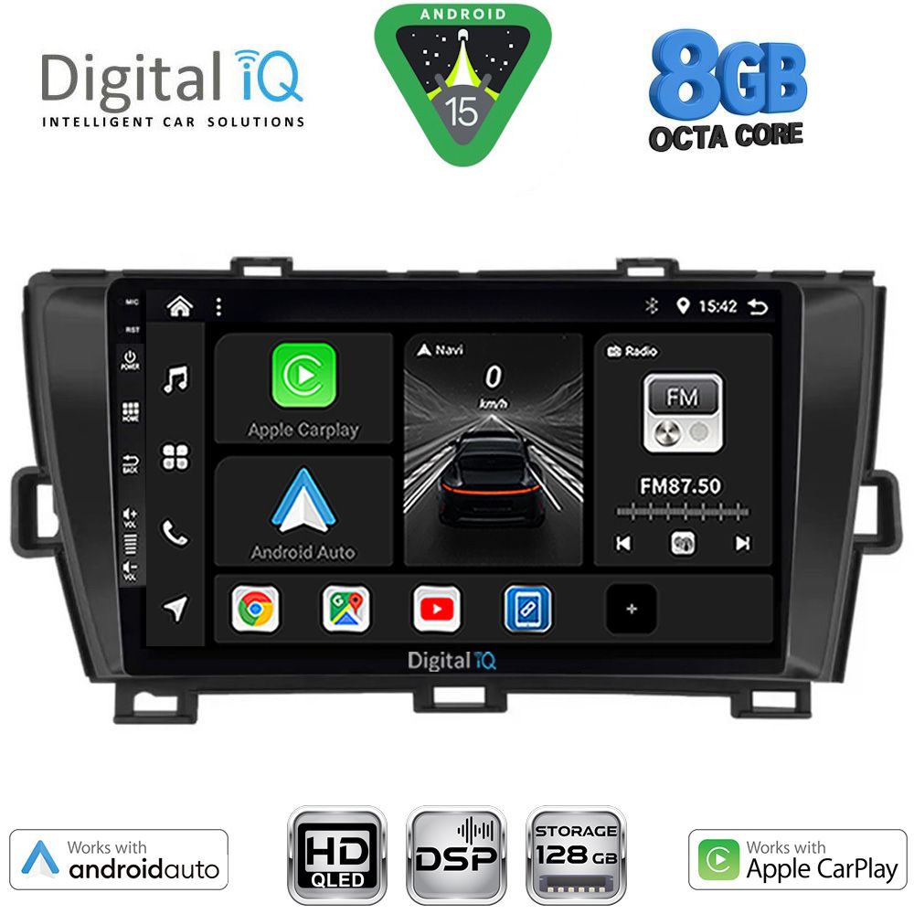 Βλησαρούλης Car Center - DIGITAL IQ BXF 7726BL_CPAA (9inc) MULTIMEDIA TABLET for TOYOTA PRIUS mod. 2009-2015 (BLACK)