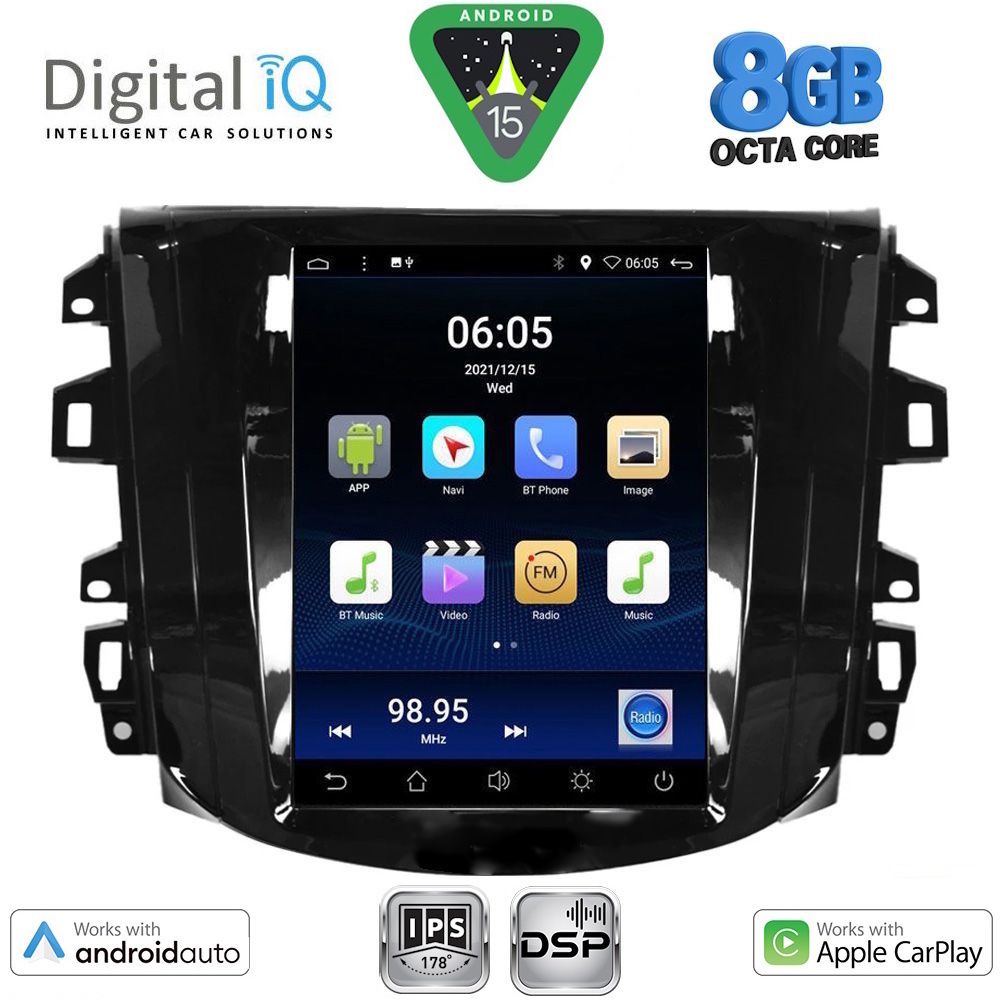 Βλησαρούλης Car Center - DIGITAL IQ BXF 7856_CPAA TESLA STYLE for NISSAN NAVARA mod. 2016-2025