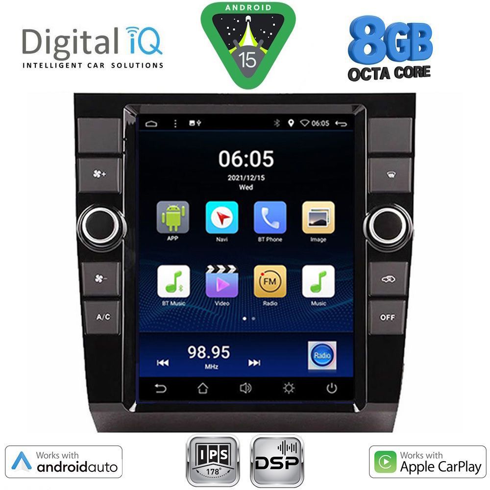 Βλησαρούλης Car Center - DIGITAL IQ BXF 7904_CPAA TESLA STYLE for AUDI A4 mod. 2002-2008