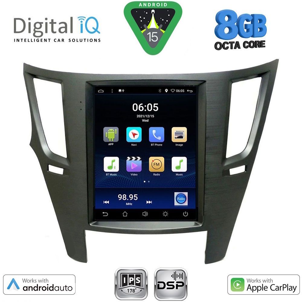 Βλησαρούλης Car Center - DIGITAL IQ BXF 7962_CPAA TESLA STYLE for SUBARU LEGACY – OUTBACK mod. 2009-2014