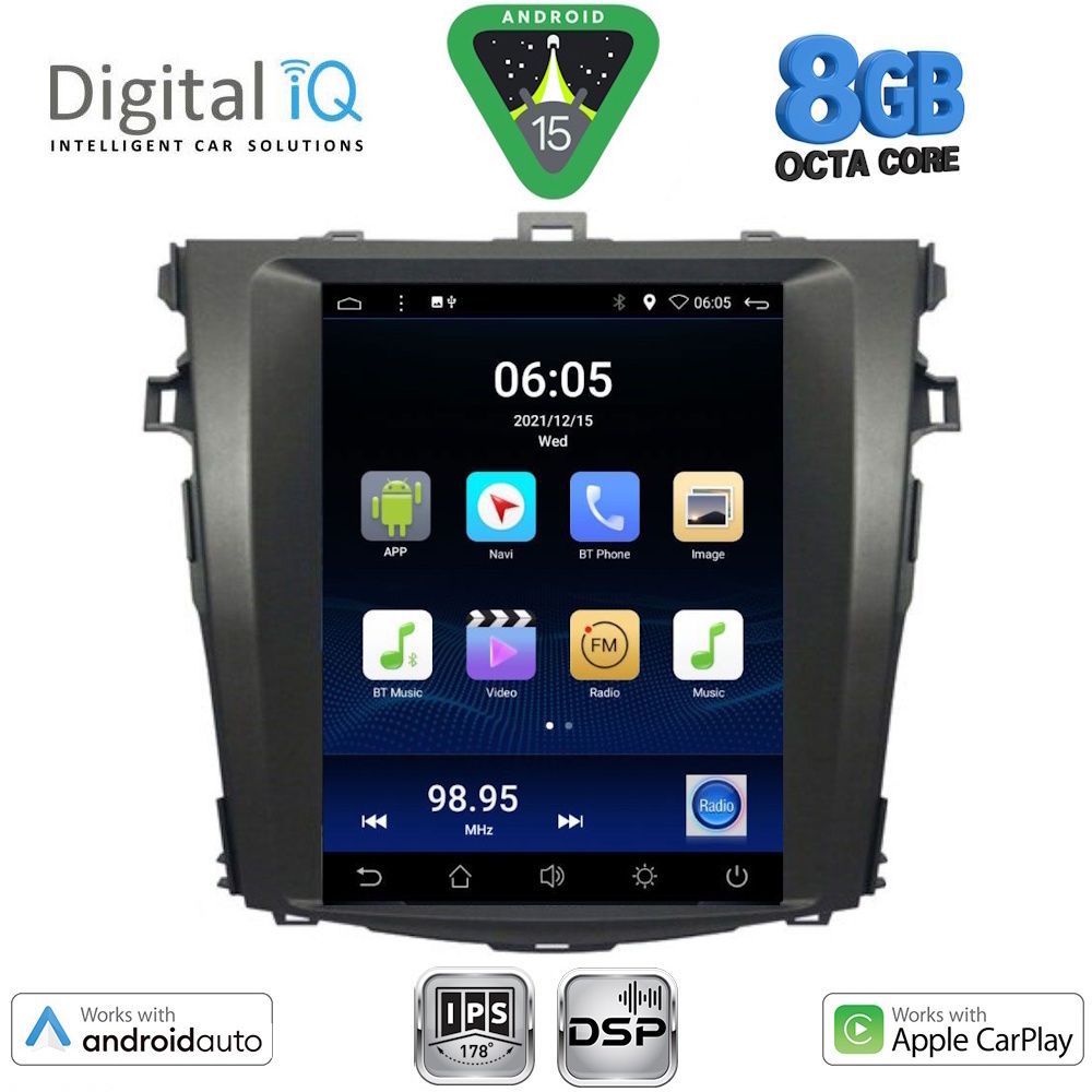 Βλησαρούλης Car Center - DIGITAL IQ BXF 7963_CPAA TESLA STYLE for TOYOTA COROLLA 4D mod. 2006-2012