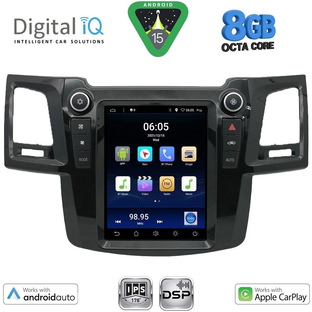Βλησαρούλης Car Center - DIGITAL IQ BXF 7965_CPAA TESLA STYLE for TOYOTA HILUX mod. 2005-2015