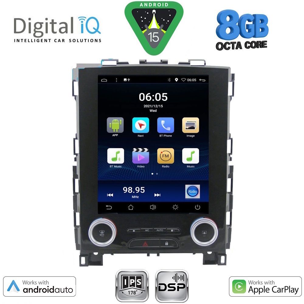 Βλησαρούλης Car Center - DIGITAL IQ BXF 7998_CPAA TESLA STYLE for RENAULT KOLEOS - MEGANE 4 mod. 2016-2025