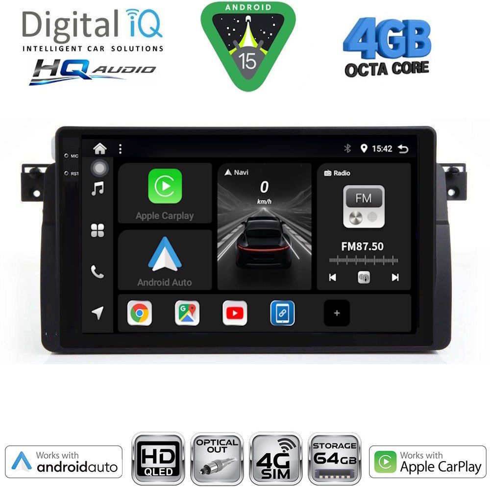 Βλησαρούλης Car Center - DIGITAL IQ BXK 19042_CPAA (9inc) MULTIMEDIA TABLET for BMW E46 mod. 1998-2005