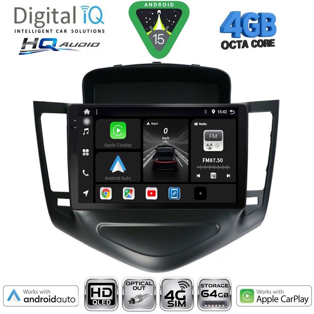 Βλησαρούλης Car Center - DIGITAL IQ BXK 19076_CPAA (9inc) MULTIMEDIA TABLET for CHEVROLET CRUZE mod. 2008-2012
