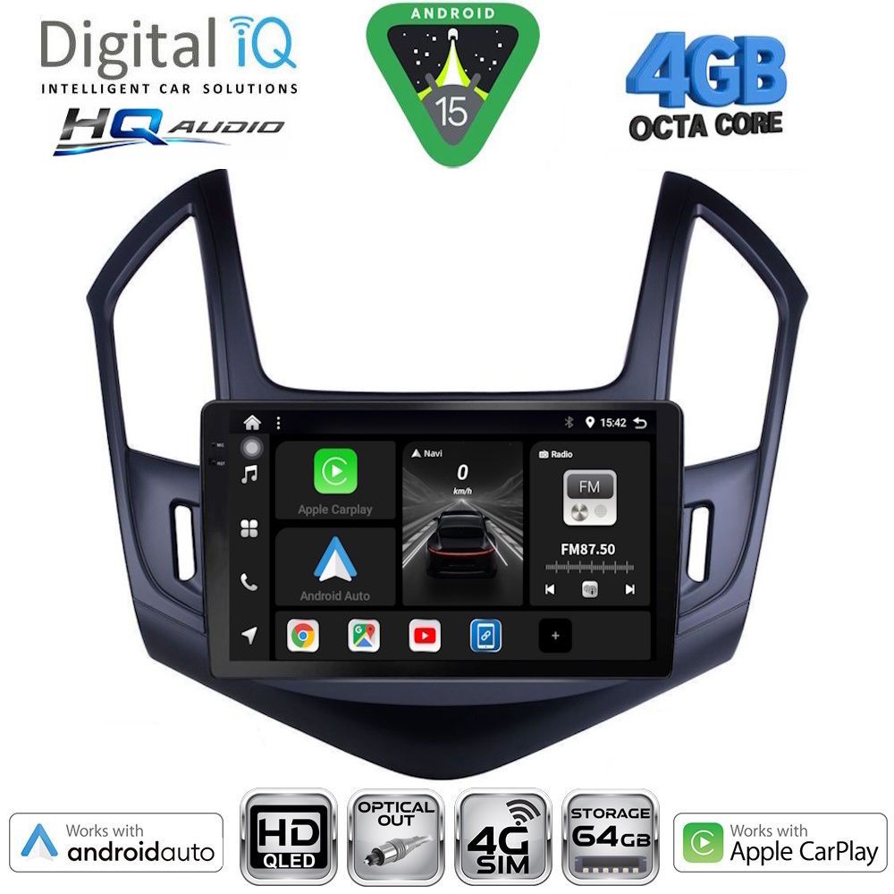 Βλησαρούλης Car Center - DIGITAL IQ BXK 19077_CPAA (9inc) MULTIMEDIA TABLET for CHEVROLET CRUZE mod. 2013-2015