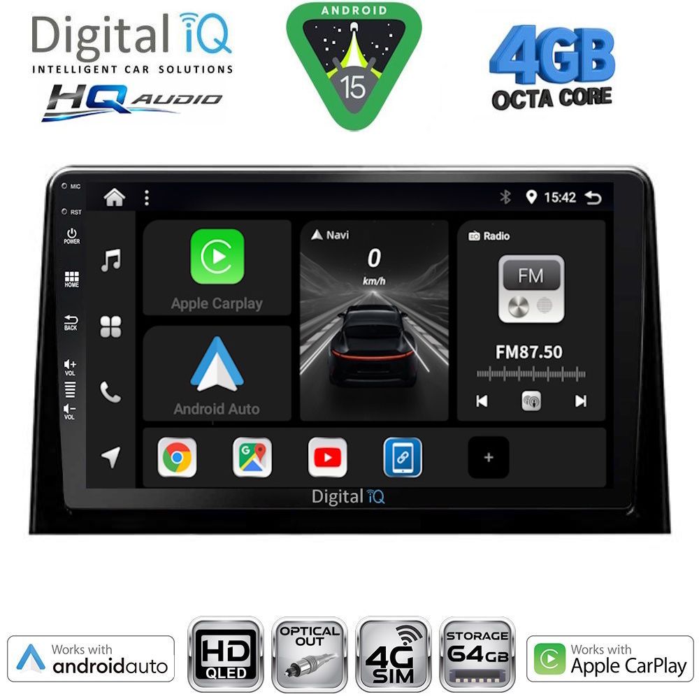 Βλησαρούλης Car Center - DIGITAL IQ BXK 19082_CPAA (10inc) MULTIMEDIA TABLET for CITROEN BERLINGO – OPEL COMBO – PEUGEOT PARTNER – TOYOTA PROACE mod. 2018-2026 - FIAT DOBLO mod. 2022-2026